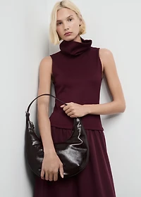 Dress with combined funnel neck
