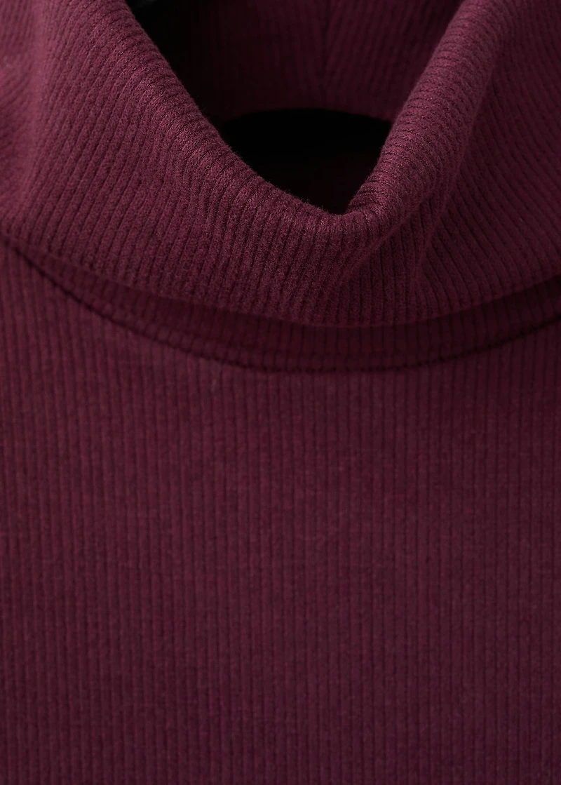 Dress with combined funnel neck