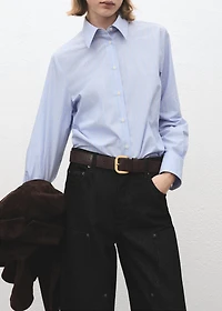 Barrel jeans with patches