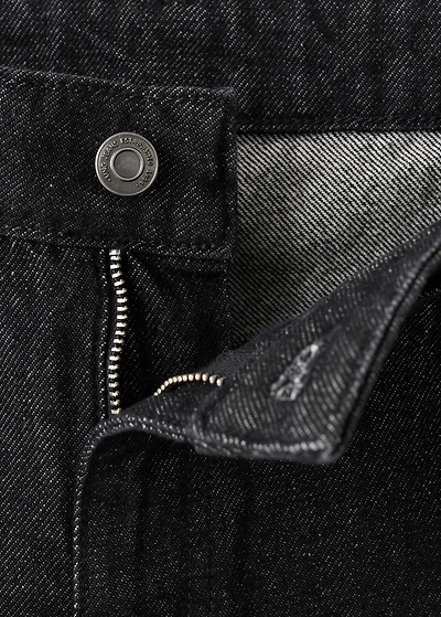 Flared rinse-wash jeans