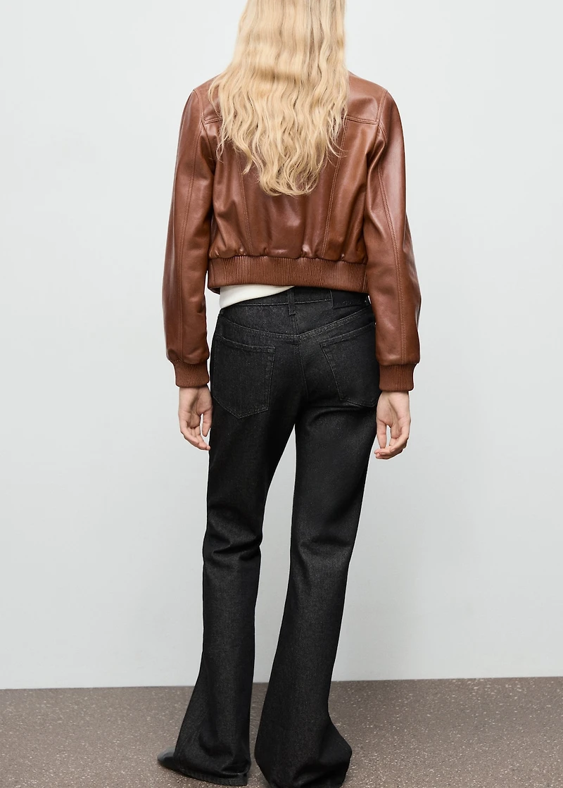 Flared rinse-wash jeans