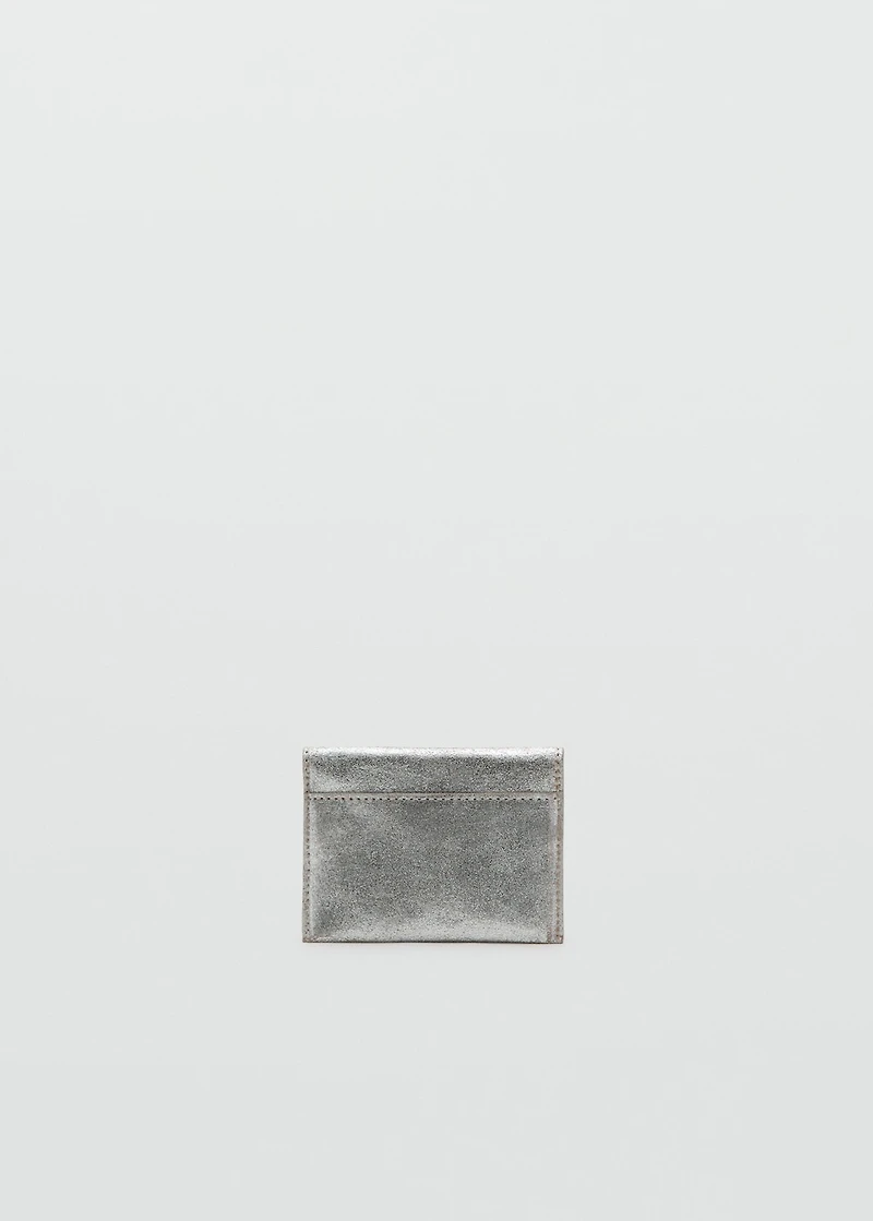 Studded leather purse