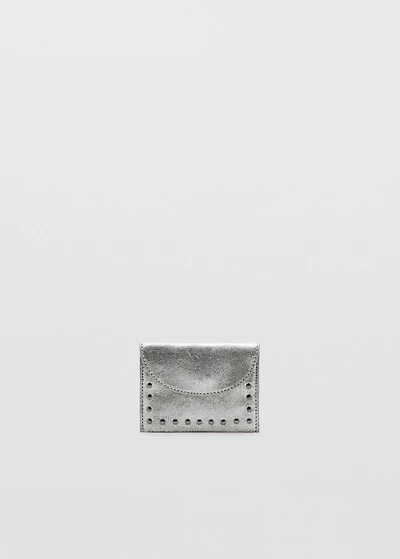 Studded leather purse