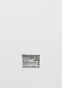 Studded leather purse