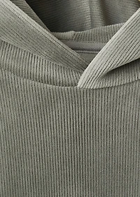Corduroy hooded sweatshirt