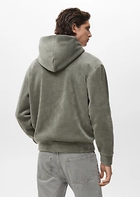 Corduroy hooded sweatshirt