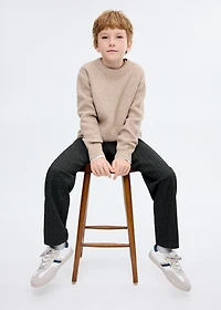 Herringbone straight pants