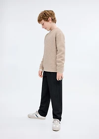 Herringbone straight pants