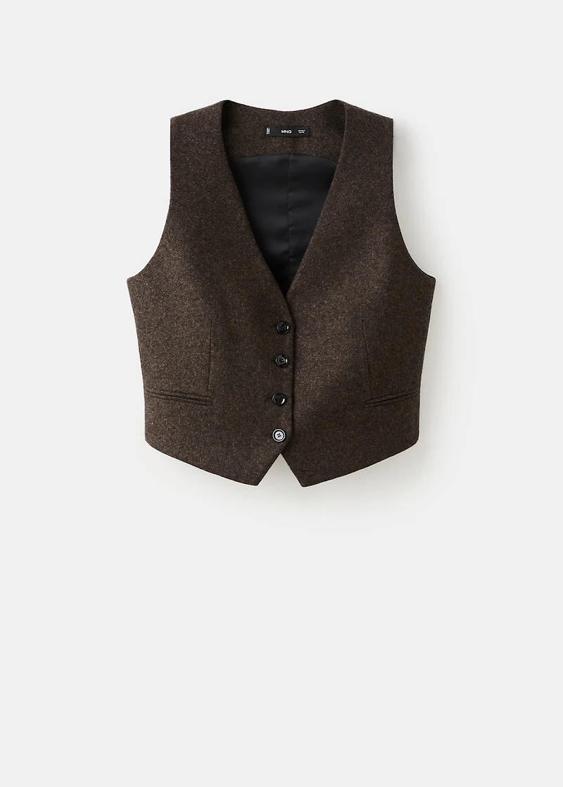 Speckled wool waistcoat