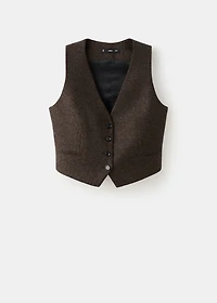 Speckled wool waistcoat