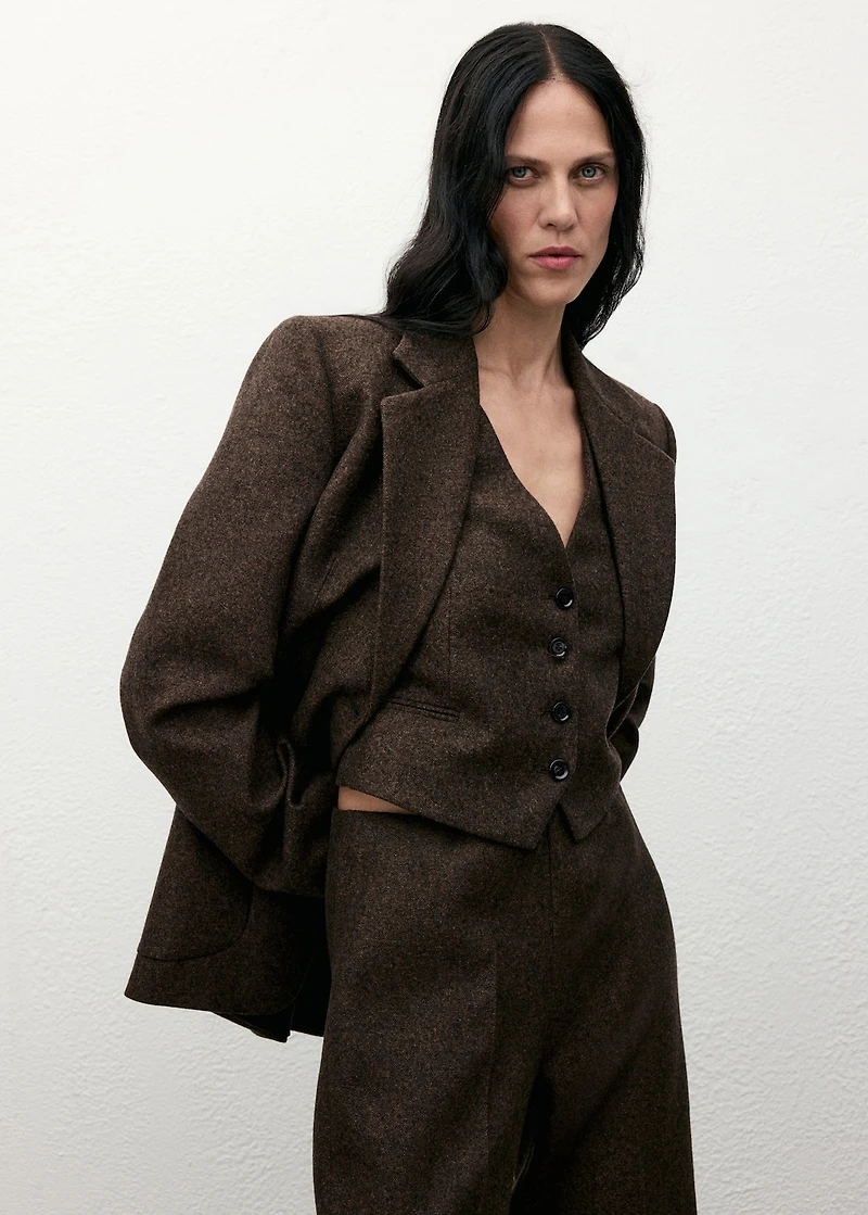 Speckled wool waistcoat