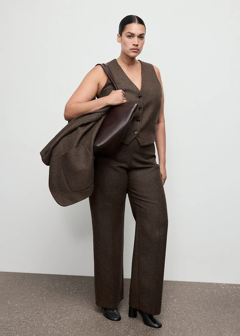 Speckled wool waistcoat