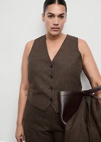 Speckled wool waistcoat
