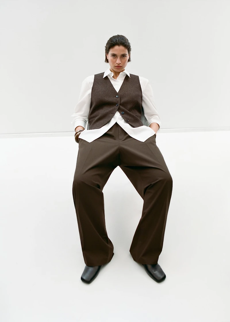 Speckled wool waistcoat