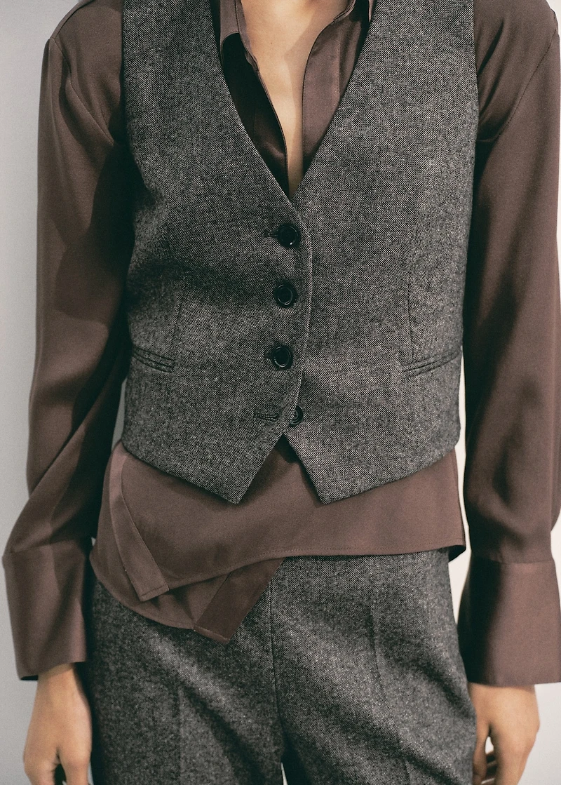 Speckled wool waistcoat