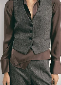 Speckled wool waistcoat
