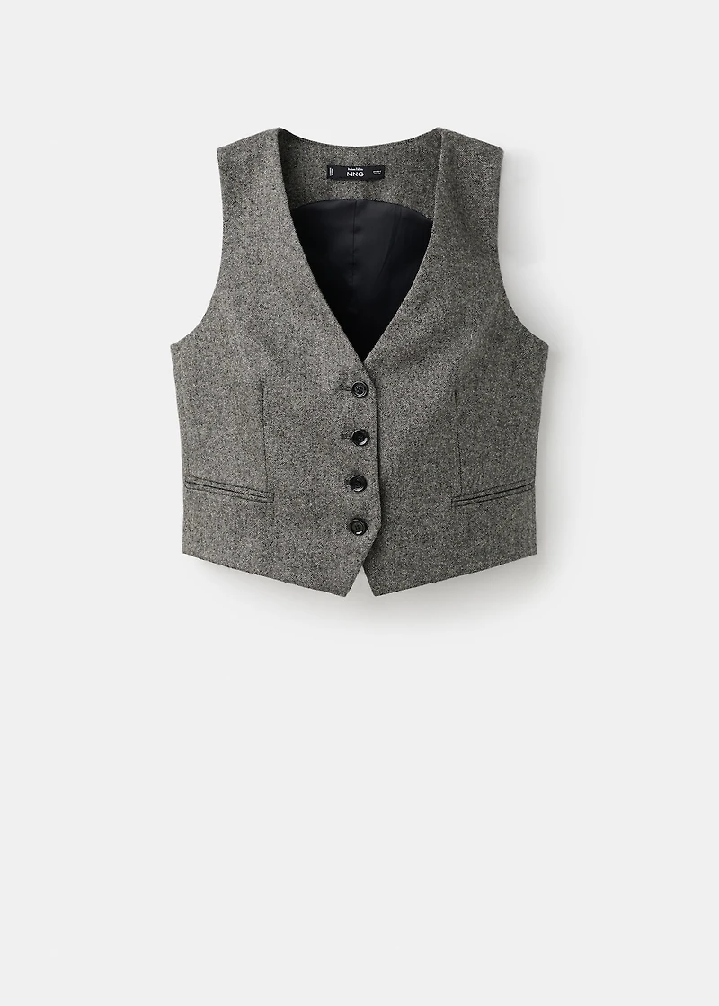 Speckled wool waistcoat