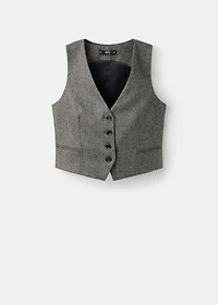 Speckled wool waistcoat