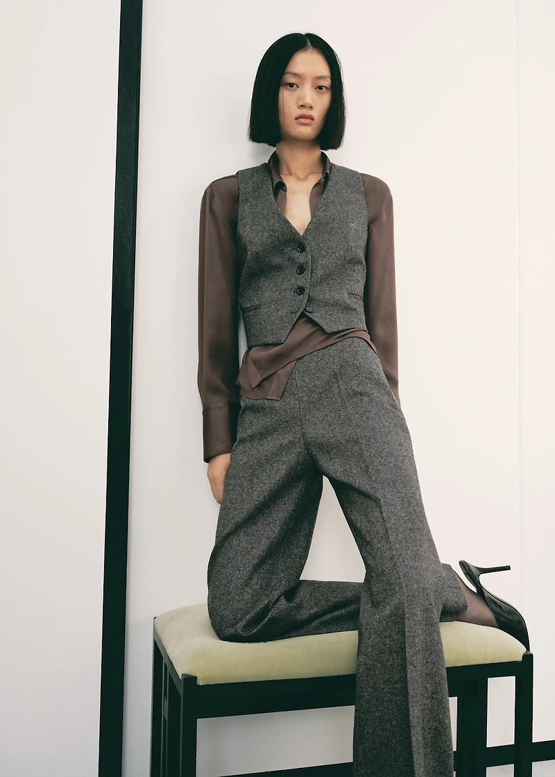 Speckled wool waistcoat