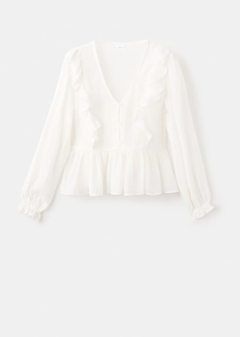 Fluid ruffled blouse