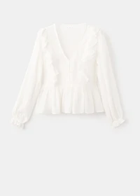 Fluid ruffled blouse