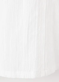 Cotton blouse with lace trim