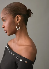 Boat-neck t-shirt with studs