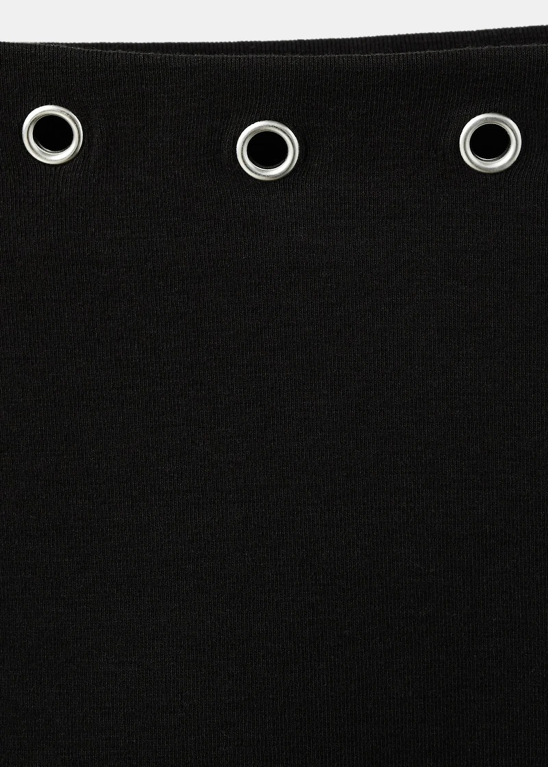 Boat-neck t-shirt with studs