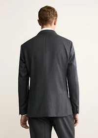 100% wool flannel double-breasted jacket