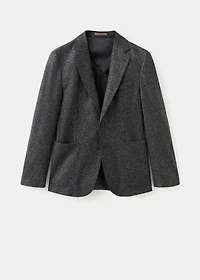 Slim fit wool blend blazer