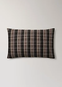 Cotton flannel pillowcase with melange threads and check print 50x75 cm