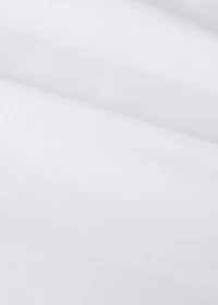 Percale cotton top sheet with contrasting picot detail for cot