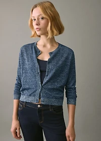 Lurex knitted cardigan