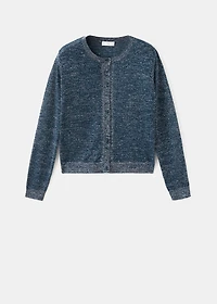 Lurex knitted cardigan