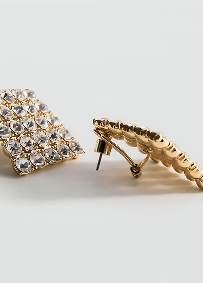 Geometric crystal earrings