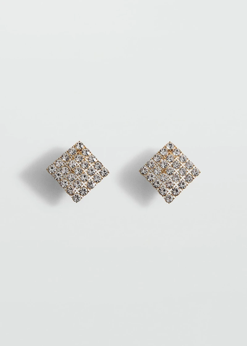 Geometric crystal earrings