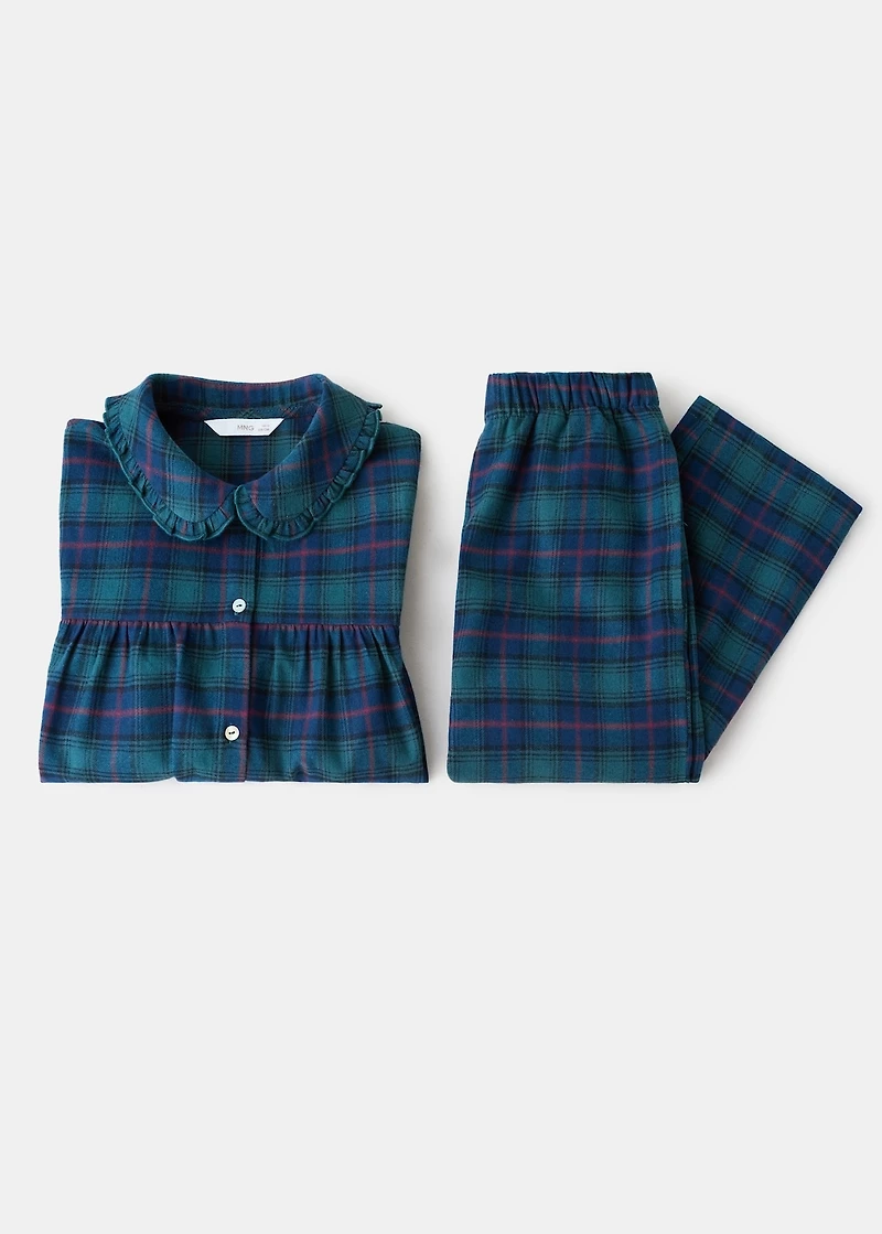 Set of long check pyjamas