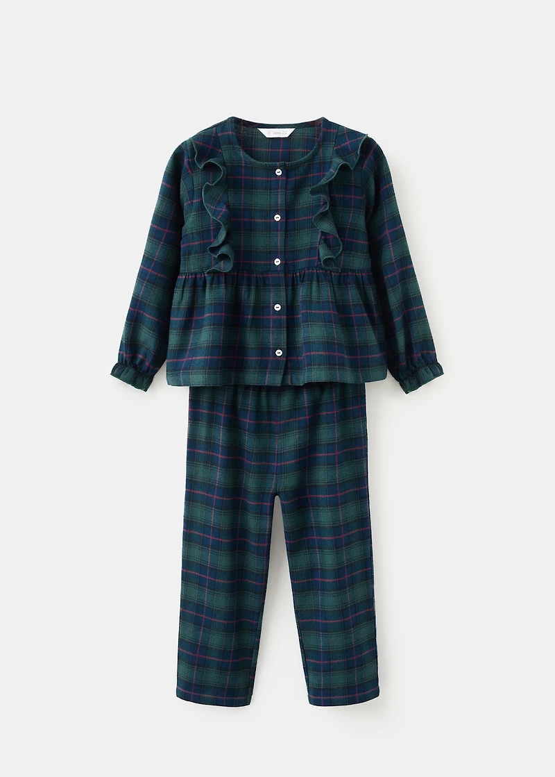 Set of long check pyjamas