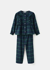Set of long check pyjamas