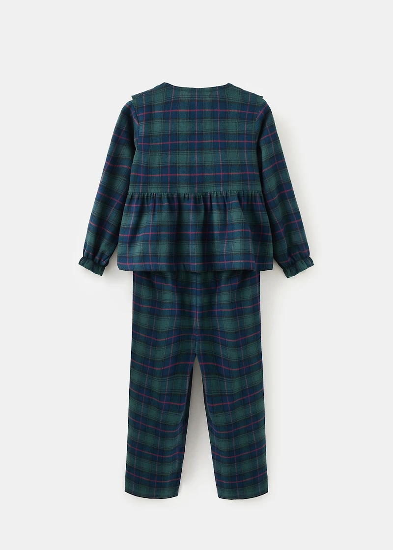 Set of long check pyjamas