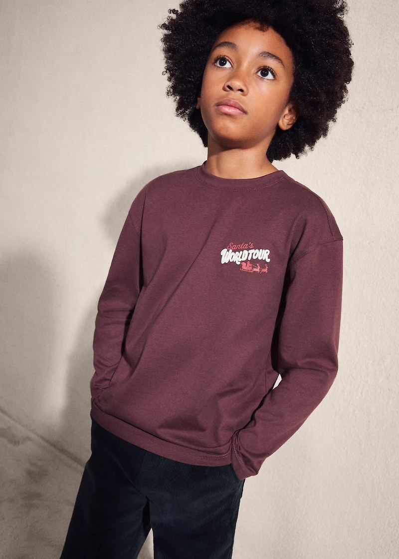 Christmas-print t-shirt