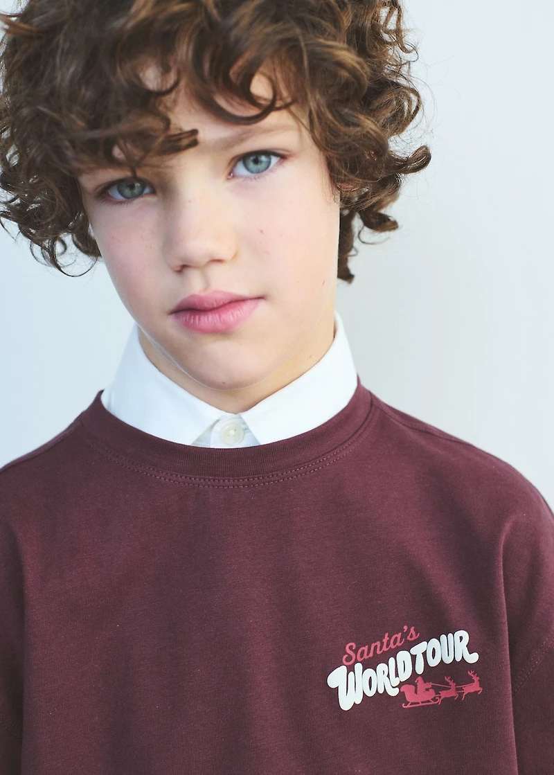 Christmas-print t-shirt