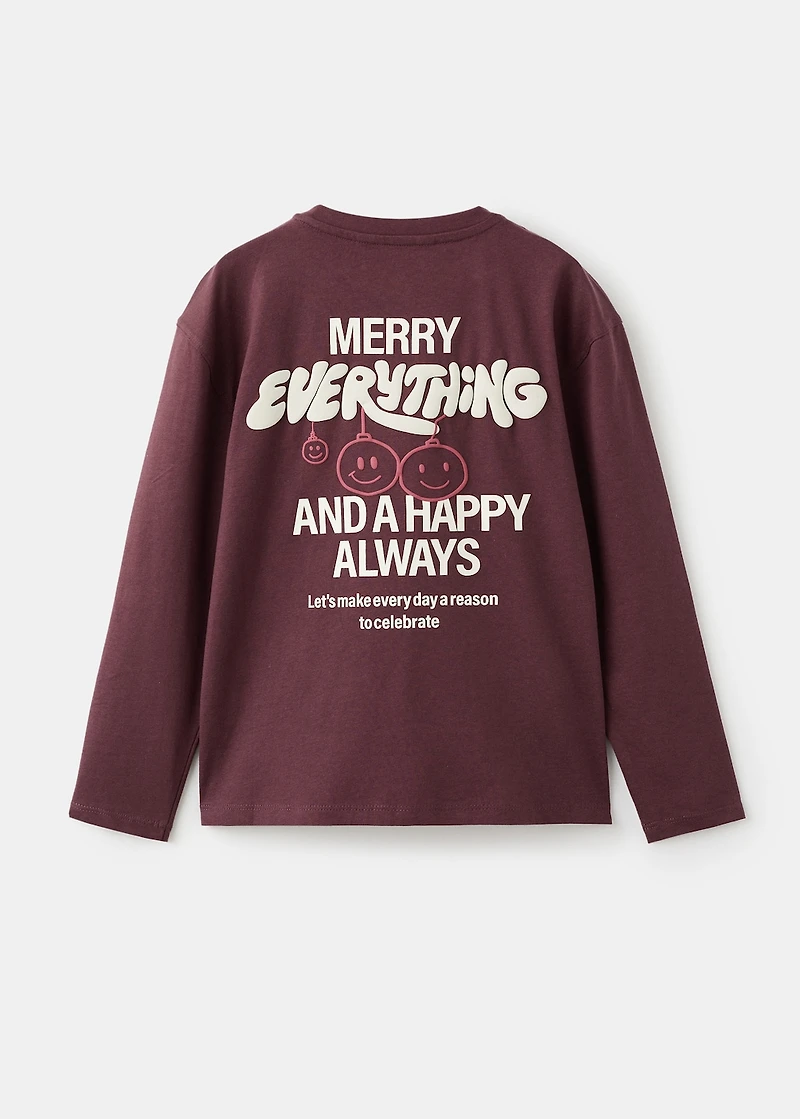 Christmas-print t-shirt