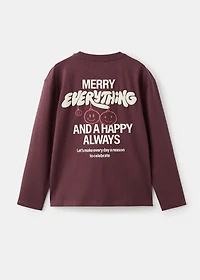 Christmas-print t-shirt