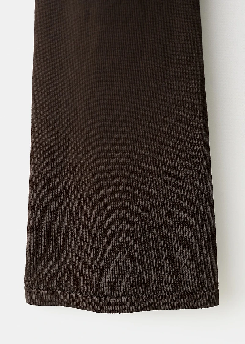Fine-knit dress with asymmetrical sleeves