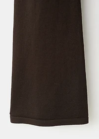 Fine-knit dress with asymmetrical sleeves
