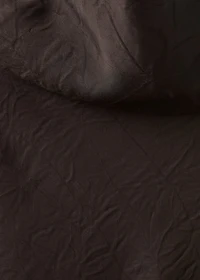 Satin dress with creased effect