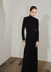 A-line turtleneck dress