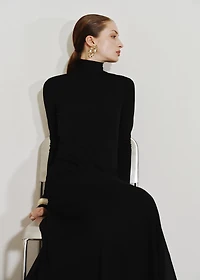A-line turtleneck dress