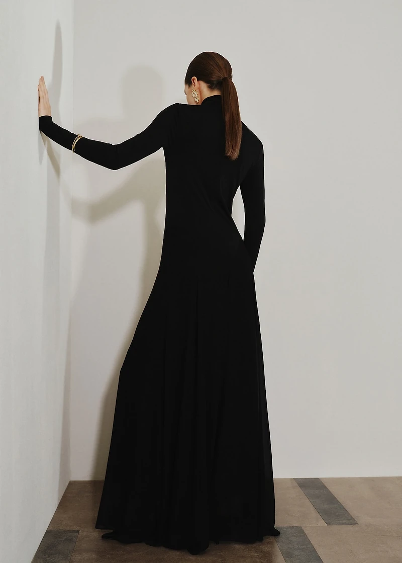 A-line turtleneck dress